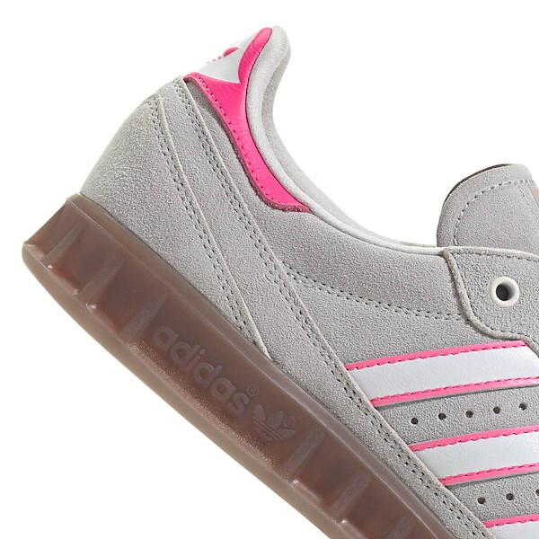 alternate view adidas Handball Top RM Athletic Shoe - Grey / White / Lucid PinkALT4B