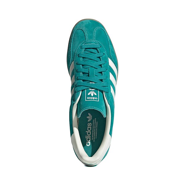 alternate view Mens adidas Gazelle Indoor Athletic Shoe - Pure Teal / Off White / Gold MetallicALT2