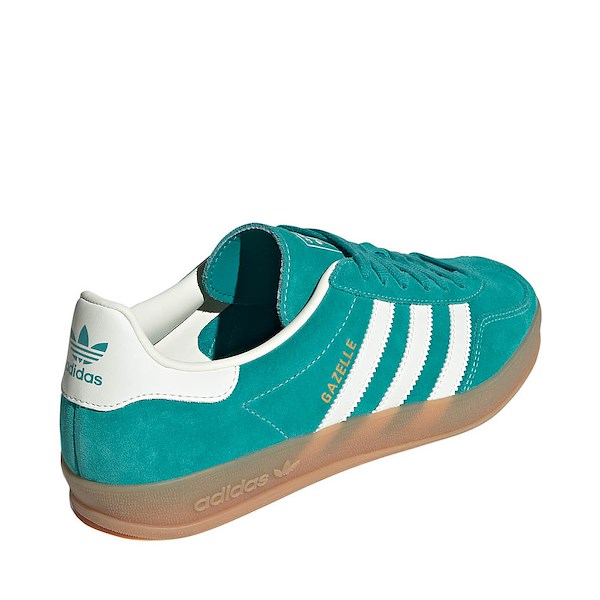 alternate view Mens adidas Gazelle Indoor Athletic Shoe - Pure Teal / Off White / Gold MetallicALT4