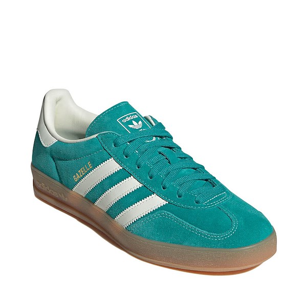 alternate view Mens adidas Gazelle Indoor Athletic Shoe - Pure Teal / Off White / Gold MetallicALT5