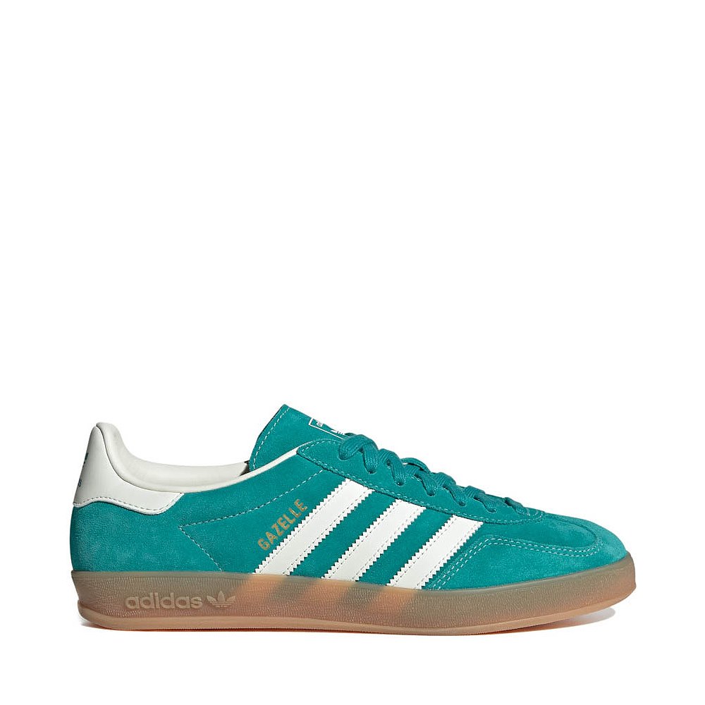 Mens adidas Gazelle Indoor Athletic Shoe - Pure Teal / Off White / Gold Metallic