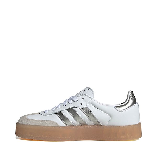 alternate view Womens adidas Sambae Athletic Shoe - White / Silver Metallic / GumALT1