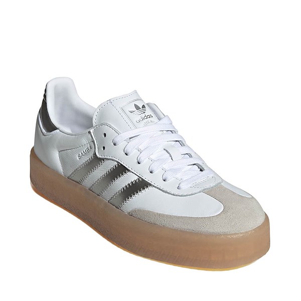 alternate view Womens adidas Sambae Athletic Shoe - White / Silver Metallic / GumALT5