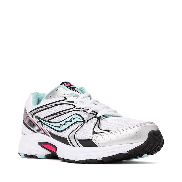 alternate view Saucony Ride Millennium Athletic Shoe - White / Silver / AquaALT5