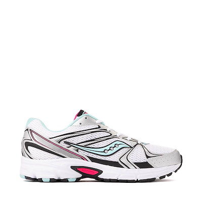 Main view of Saucony Ride Millennium Athletic Shoe - White / Silver / Aqua