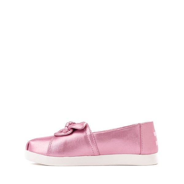 alternate view TOMS Alpargata Metallic Slip-On Casual Shoe - Little Kid / Big Kid - PinkALT1