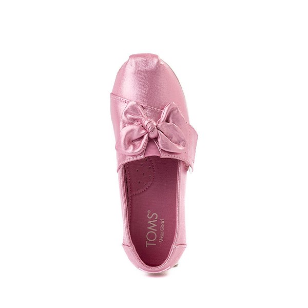 alternate view TOMS Alpargata Metallic Slip-On Casual Shoe - Little Kid / Big Kid - PinkALT2