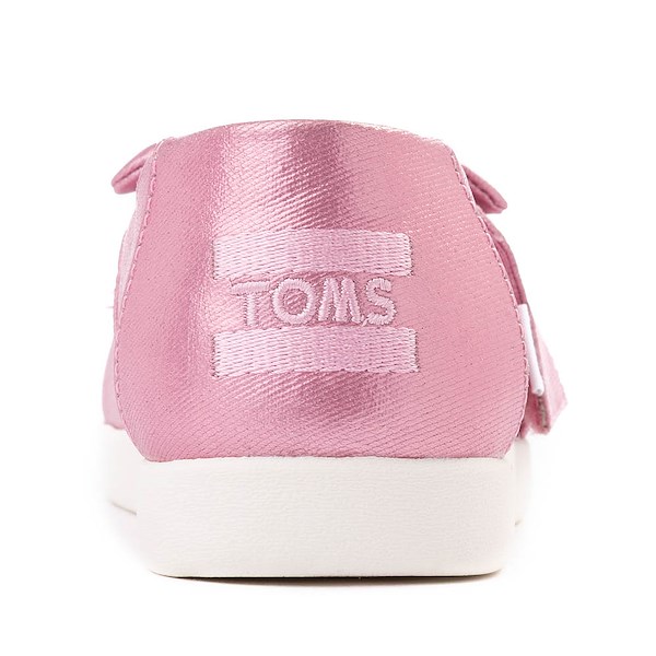 alternate view TOMS Alpargata Metallic Slip-On Casual Shoe - Little Kid / Big Kid - PinkALT4