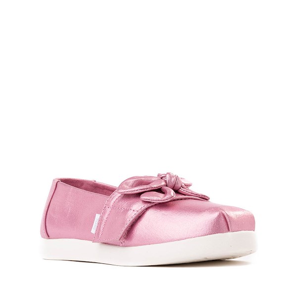 alternate view TOMS Alpargata Metallic Slip-On Casual Shoe - Little Kid / Big Kid - PinkALT5