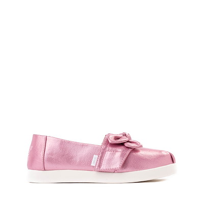 Main view of TOMS Alpargata Metallic Slip-On Casual Shoe - Little Kid / Big Kid - Pink
