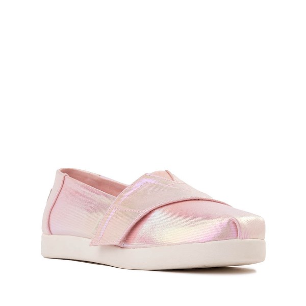 alternate view TOMS Alpargata Slip-On Casual Shoe - Little Kid / Big Kid - Pink Quartz IridescentALT5