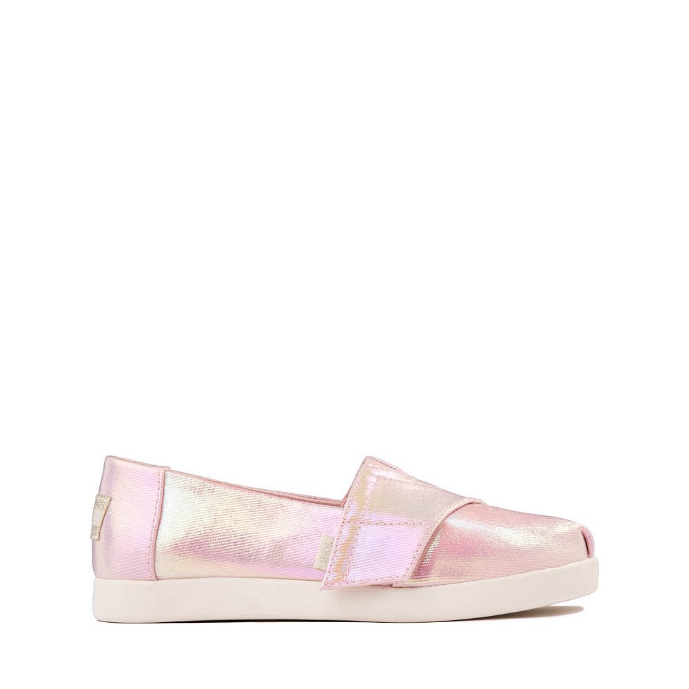 TOMS Alpargata Slip-On Casual Shoe - Little Kid / Big Kid - Pink Quartz Iridescent