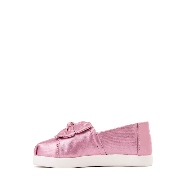 alternate view TOMS Alpargata Metallic Slip-On Casual Shoe - Baby / Toddler / Little Kid - PinkALT1