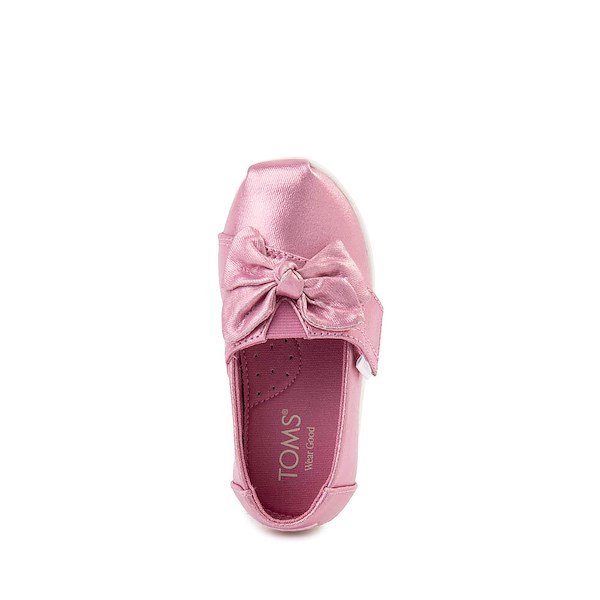 alternate view TOMS Alpargata Metallic Slip-On Casual Shoe - Baby / Toddler / Little Kid - PinkALT2