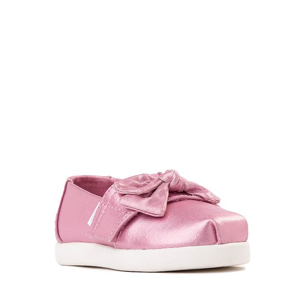 alternate view TOMS Alpargata Metallic Slip-On Casual Shoe - Baby / Toddler / Little Kid - PinkALT5