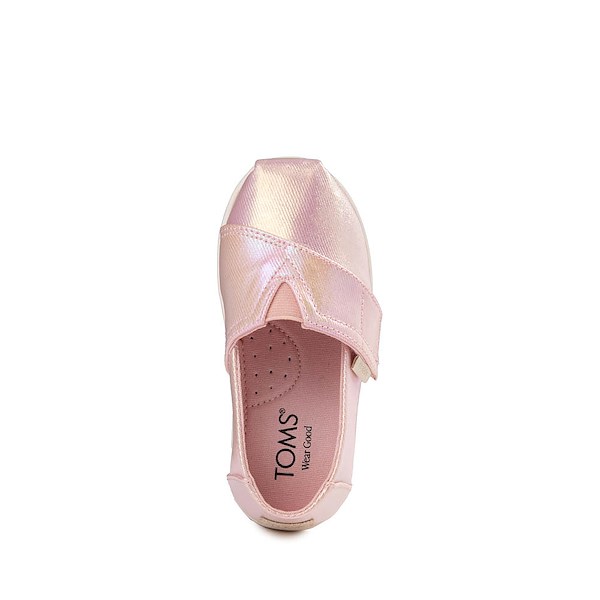alternate view TOMS Alpargata Slip-On Casual Shoe - Baby / Toddler / Little Kid - Pink Quartz IridescentALT2