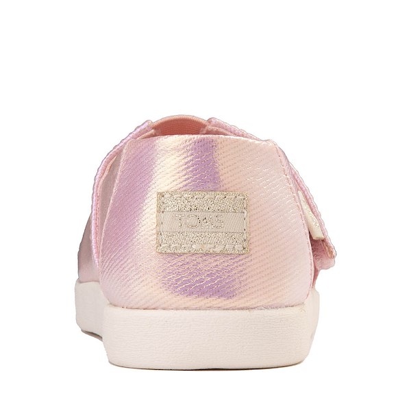 alternate view TOMS Alpargata Slip-On Casual Shoe - Baby / Toddler / Little Kid - Pink Quartz IridescentALT4