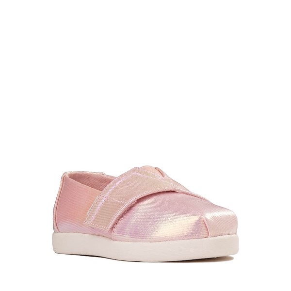 alternate view TOMS Alpargata Slip-On Casual Shoe - Baby / Toddler / Little Kid - Pink Quartz IridescentALT5