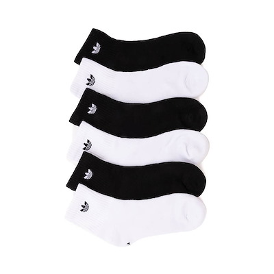 adidas Originals Trefoil 2.0 Quarter Socks 6 Pack - Black / White