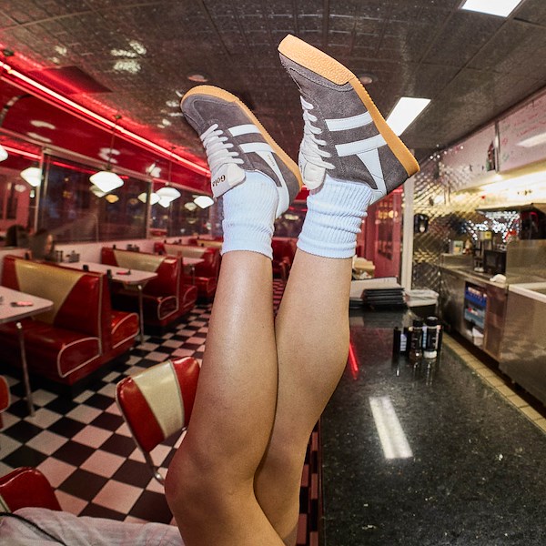 alternate view Womens Gola Classics Elan Sneaker - Mocha / WhiteALT1C