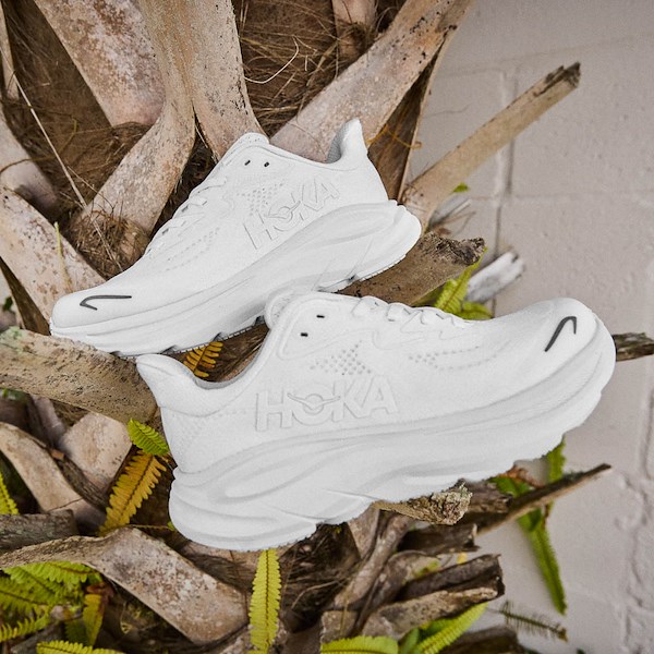 alternate view HOKA Clifton 10 Athletic Shoe - Little Kid - White / WhiteHERO