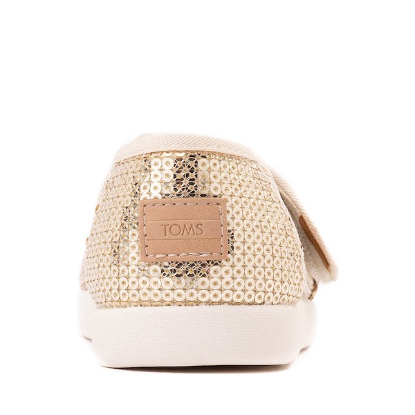 alternate view TOMS Alpargata Mini Sequin Slip-On Casual Shoe - Baby / Toddler / Little Kid - ChampagneALT4