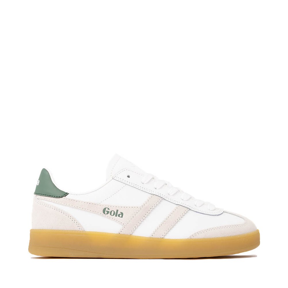 Womens Gola Classics Viper Leather Sneaker - White / White / Evergreen / Gum