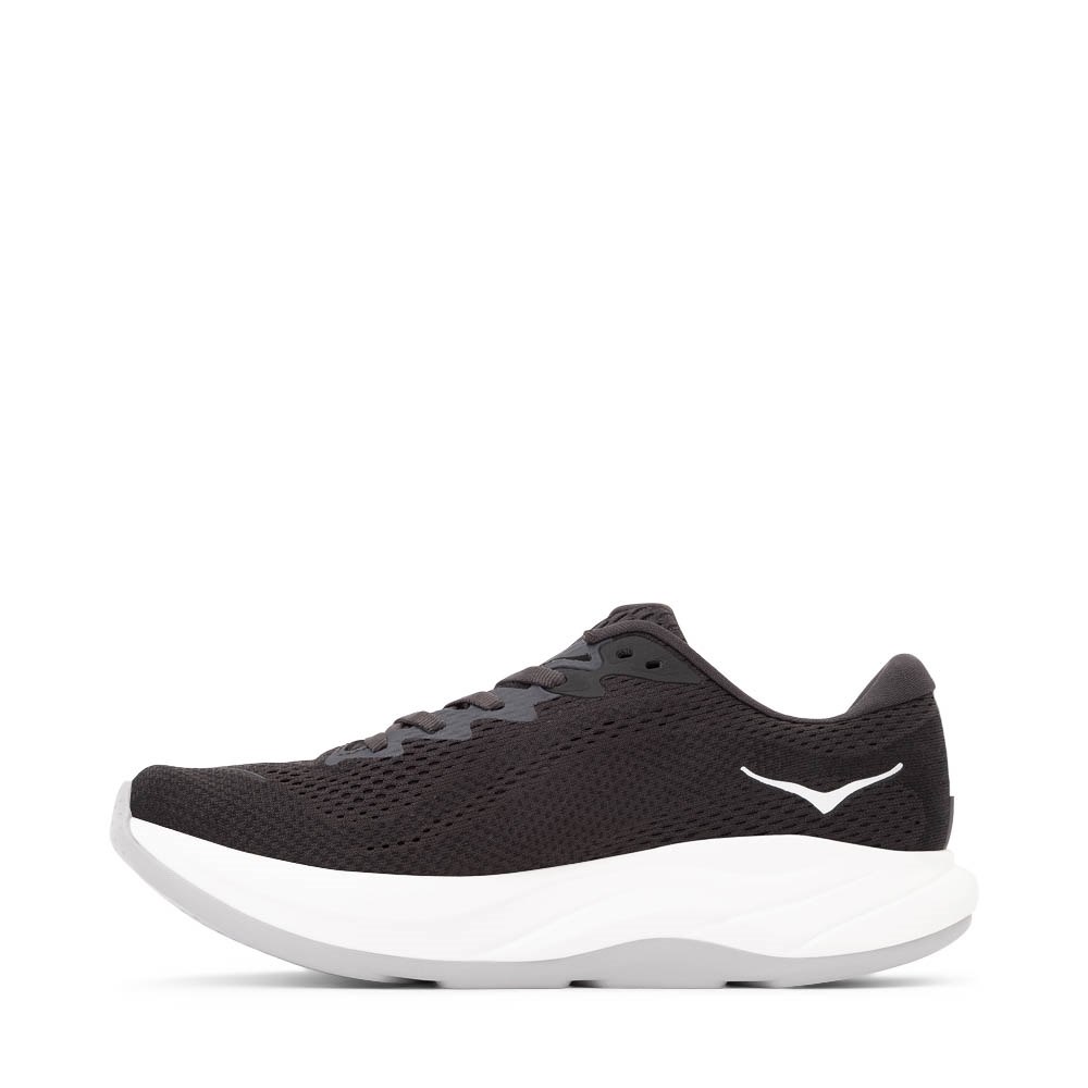 Mens HOKA Rincon 4 Athletic Shoe - Black / White | Journeys display picture 1