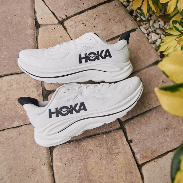 alternate view Mens HOKA Clifton 10 Athletic Shoe - White / BlackHERO