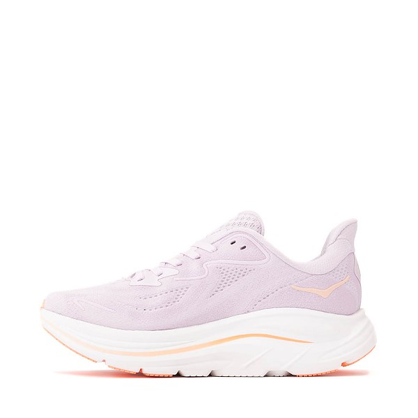 alternate view Womens HOKA Clifton 10 Athletic Shoe - Lilac Cream / Tangerine GlowALT1