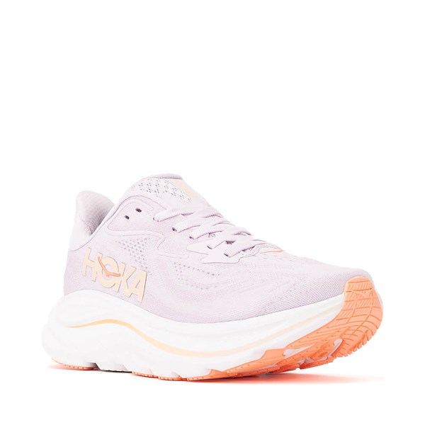 alternate view Womens HOKA Clifton 10 Athletic Shoe - Lilac Cream / Tangerine GlowALT5