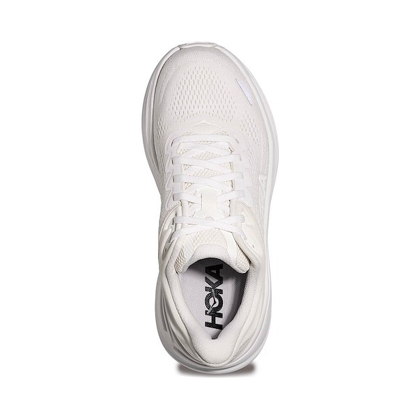 alternate view Womens HOKA Bondi 9 Running Shoe - White / WhiteALT2