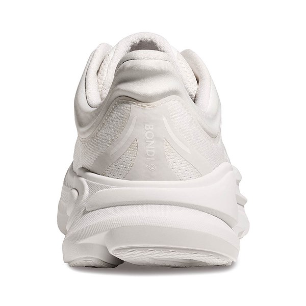 alternate view Womens HOKA Bondi 9 Running Shoe - White / WhiteALT4