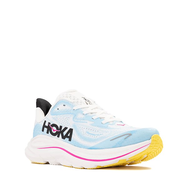alternate view HOKA Clifton 10 Athletic Shoe - Big Kid - Frost / Soaring BlueALT5
