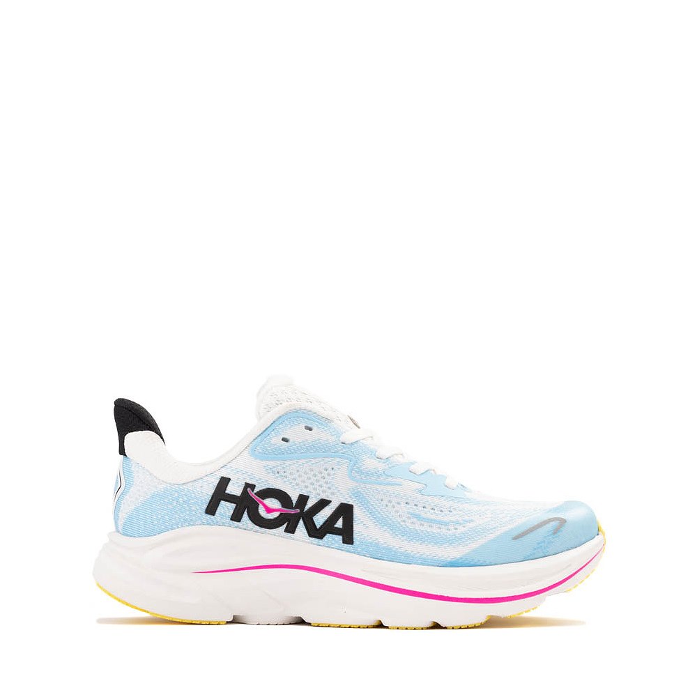 HOKA Clifton 10 Athletic Shoe - Big Kid - Frost / Soaring Blue