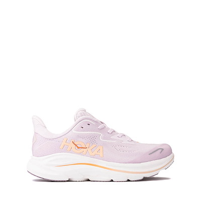 Main view of HOKA Clifton 10 Athletic Shoe - Big Kid - Lilac Cream / Tangerine Glow