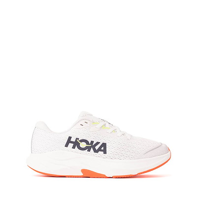 Main view of HOKA Rincon 4 Athletic Shoe - Big Kid - Frost / Neon Yuzu