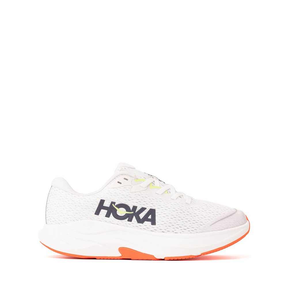 HOKA Rincon 4 Athletic Shoe - Big Kid - Frost / Neon Yuzu