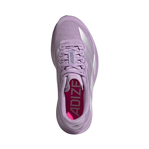 alternate view Womens adidas Adizero EVO SL Athletic Shoe - Powder Plum / Zero Metallic / Shock PinkALT2