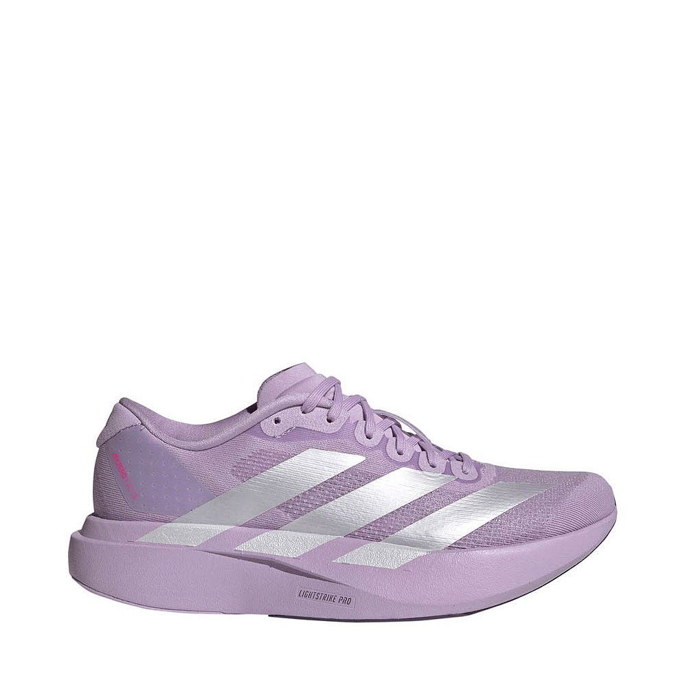 Womens adidas Adizero EVO SL Athletic Shoe - Powder Plum / Zero Metallic / Shock Pink