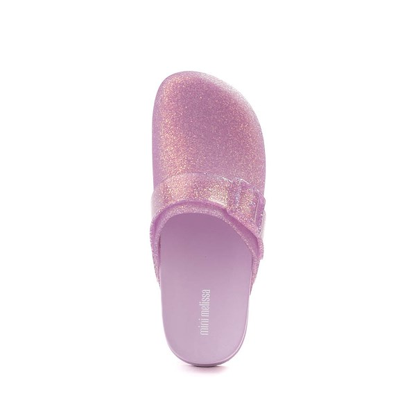 alternate view Mini Melissa Cozy Clog - Little Kid / Big Kid - Glitter LilacALT2