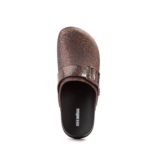 alternate view Mini Melissa Cozy Clog - Little Kid / Big Kid - Mixed Glitter / BlackALT2