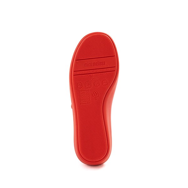 alternate view Mini Melissa Soft Ballerina Flat - Little Kid / Big Kid - RedALT3