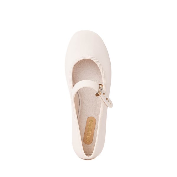 alternate view Mini Melissa Soft Ballerina Flat - Little Kid / Big Kid - CreamALT2