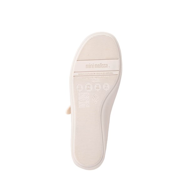 alternate view Mini Melissa Soft Ballerina Flat - Little Kid / Big Kid - CreamALT3