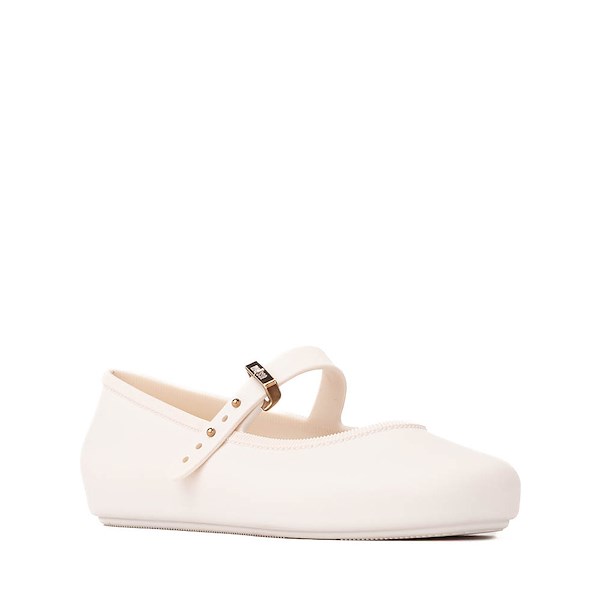 alternate view Mini Melissa Soft Ballerina Flat - Little Kid / Big Kid - CreamALT5