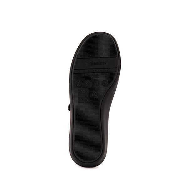 alternate view Mini Melissa Soft Ballerina Flat - Little Kid / Big Kid - BlackALT3