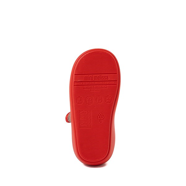 alternate view Mini Melissa Soft Ballerina Flat - Toddler / Little Kid - RedALT3