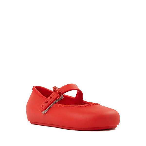 alternate view Mini Melissa Soft Ballerina Flat - Toddler / Little Kid - RedALT5