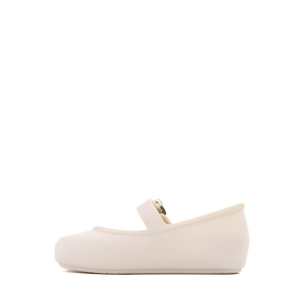 alternate view Mini Melissa Soft Ballerina Flat - Toddler / Little Kid - CreamALT1